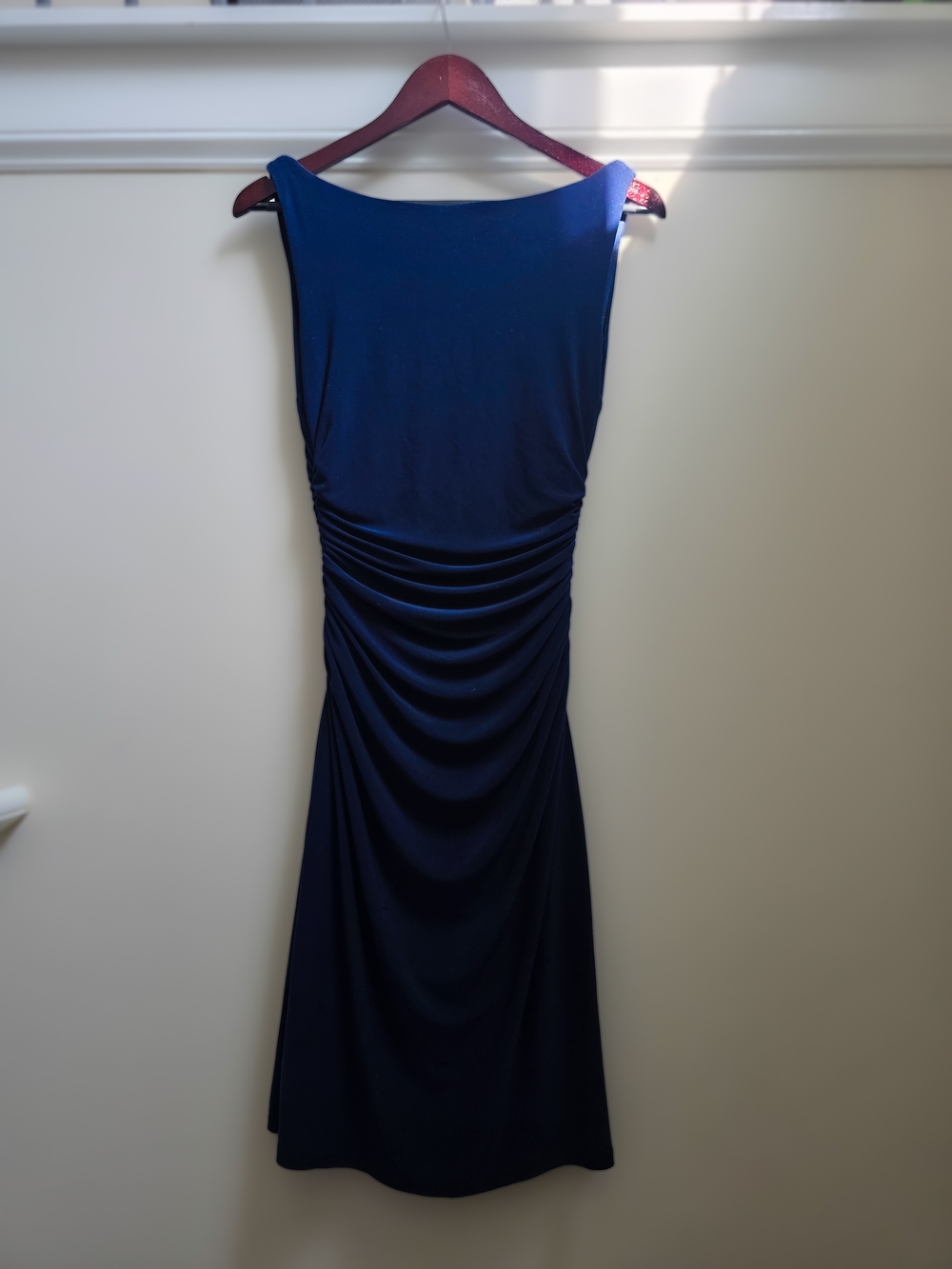 Navy Ruched Cocktail Dress Ralph Lauren - Picture 6 of 6